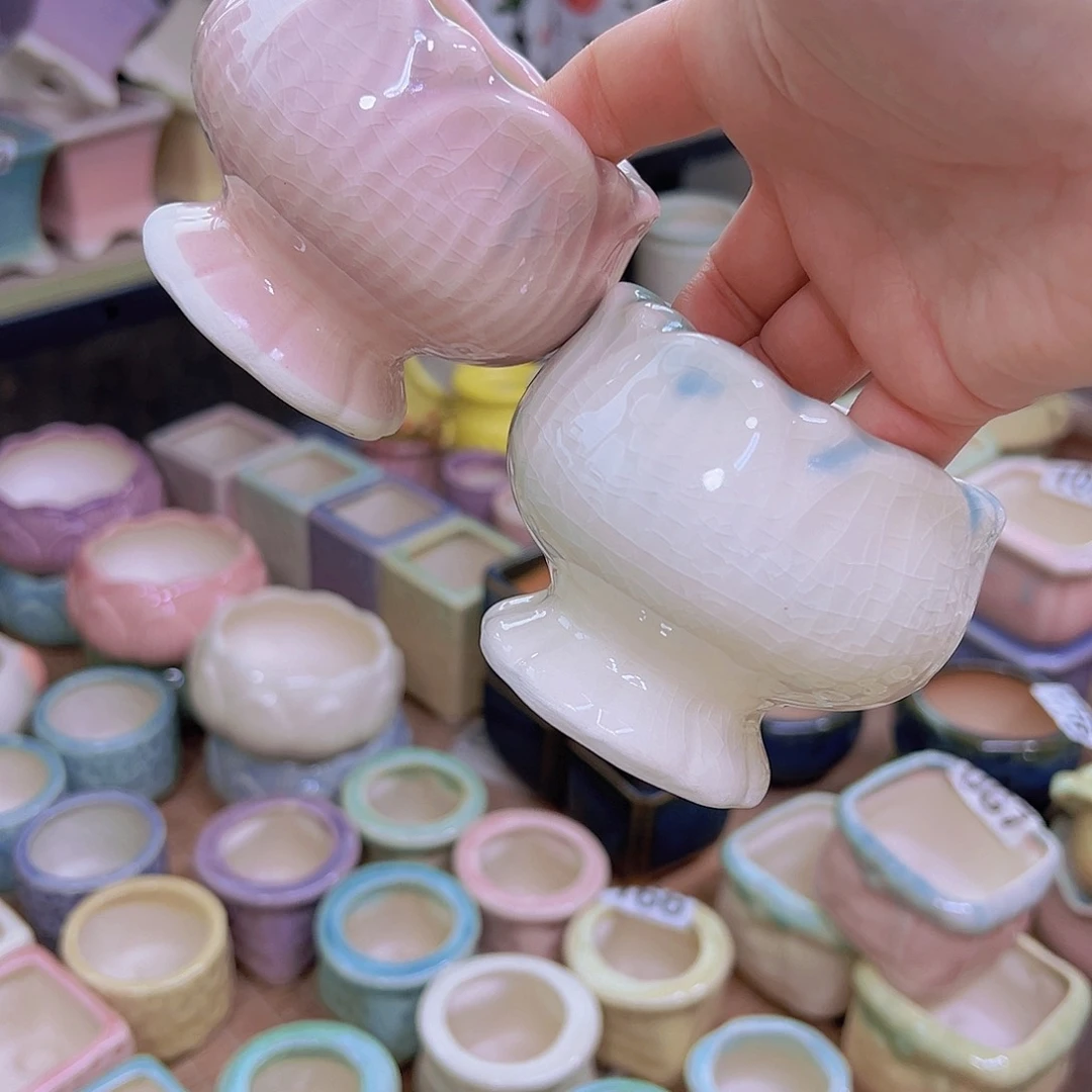 红陶陶瓷花盆当场满12包邮