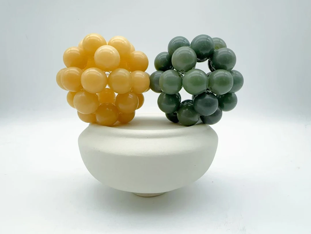 【神秘星球-解压玲珑球】12mm圆珠菩提根手球手工编织盘玩把件文玩