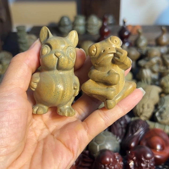 把件小叶紫檀两个一对