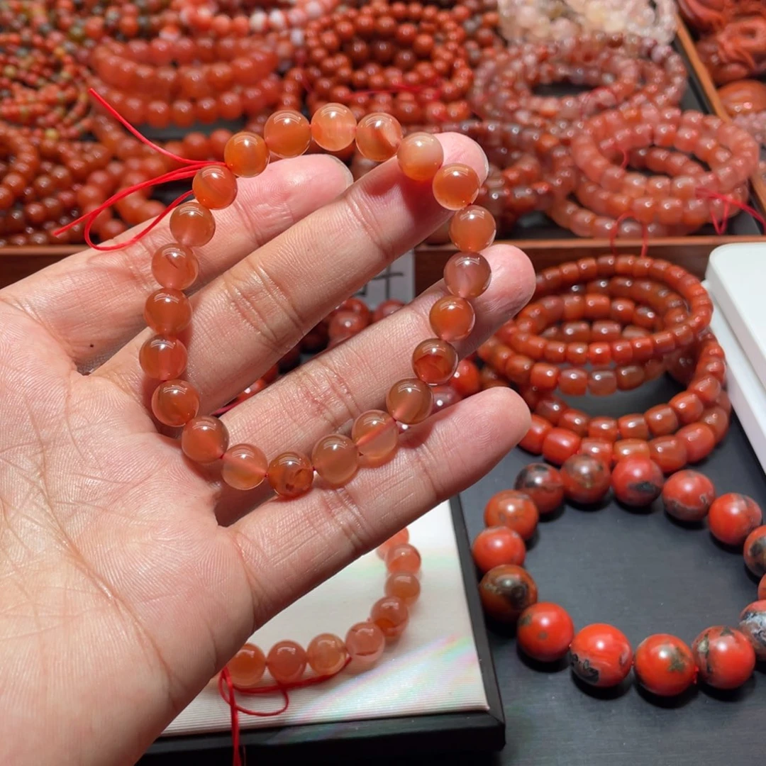 南红玛瑙手链未镶嵌