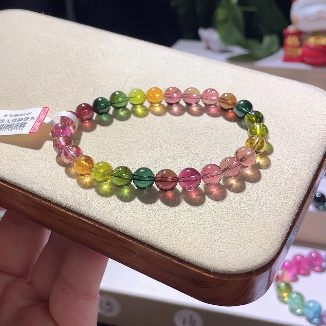 手链未镶嵌碧玺福利款老油料透体7.3左右