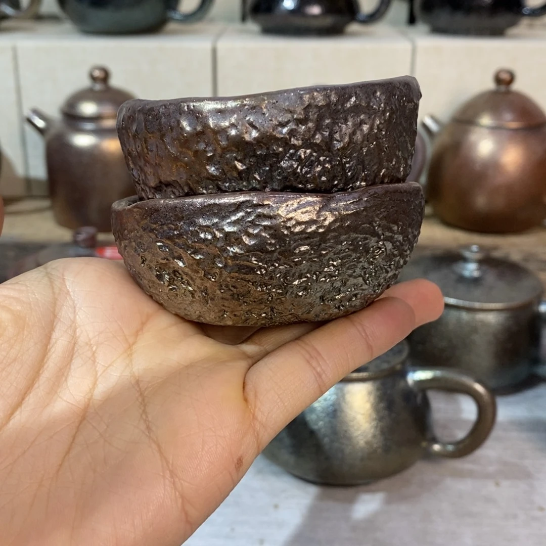 一***！云南建水紫陶柴烧杯