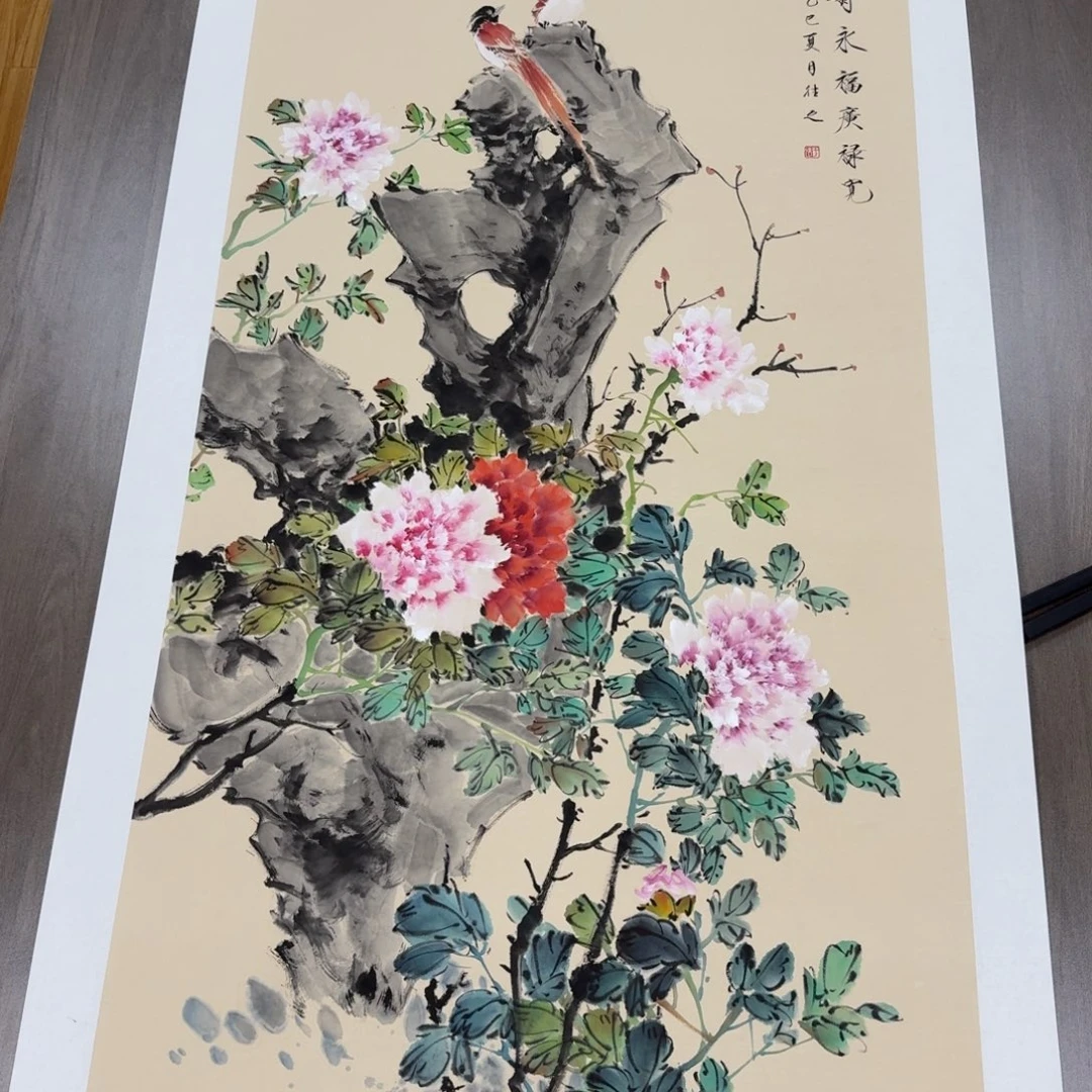 国画国画作品山水花鸟