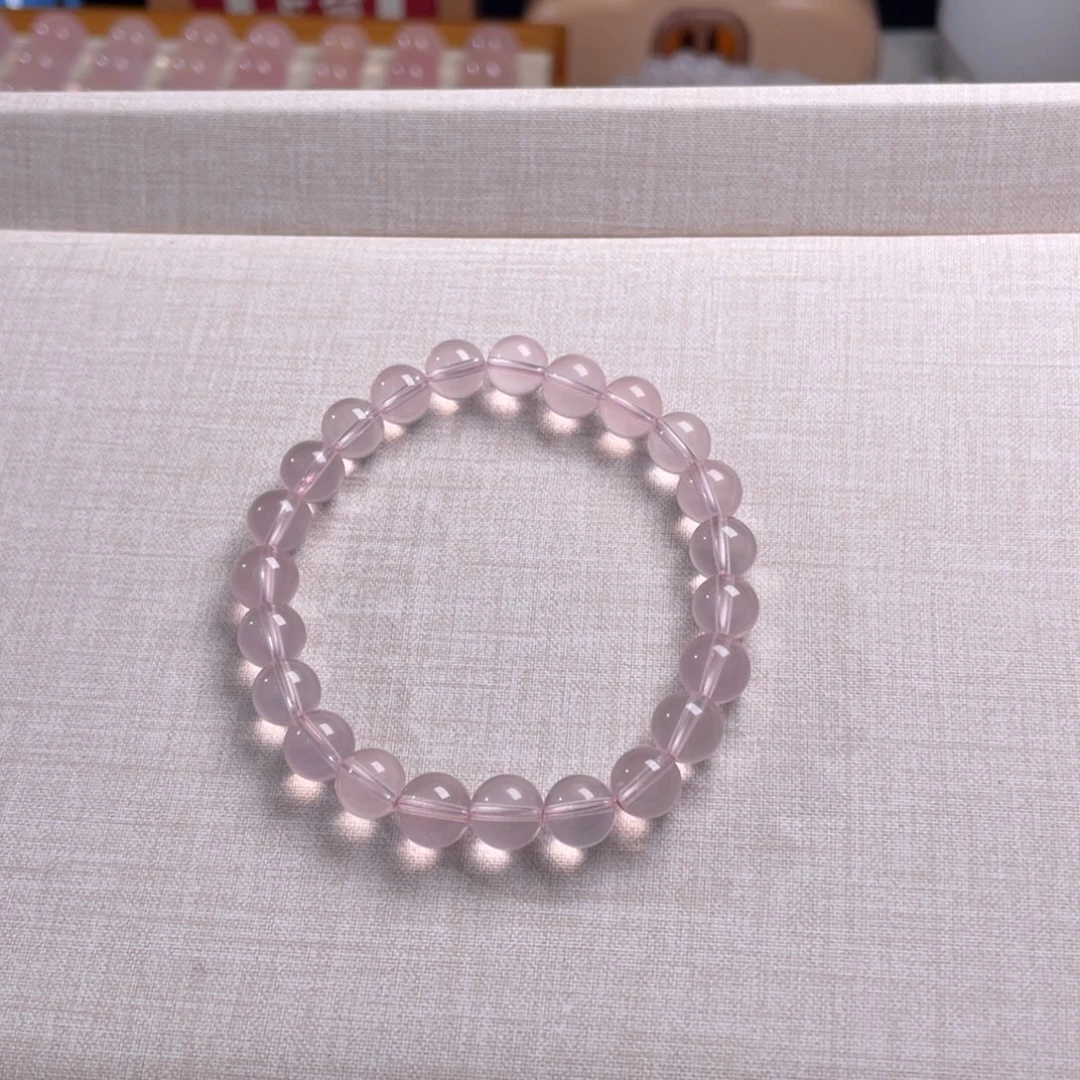 手链未镶嵌芙蓉石粉水晶手串卡8mm