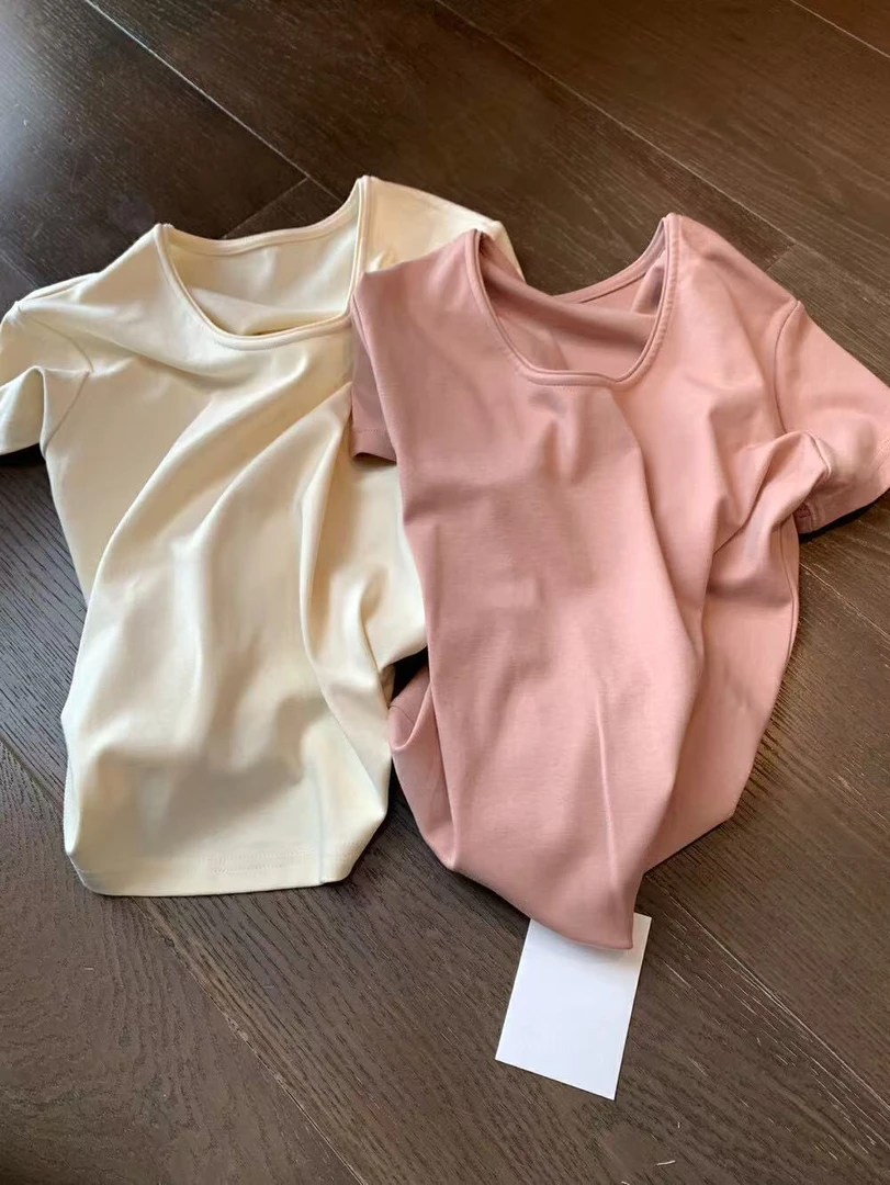 夏季新款常规休闲u领百搭短袖