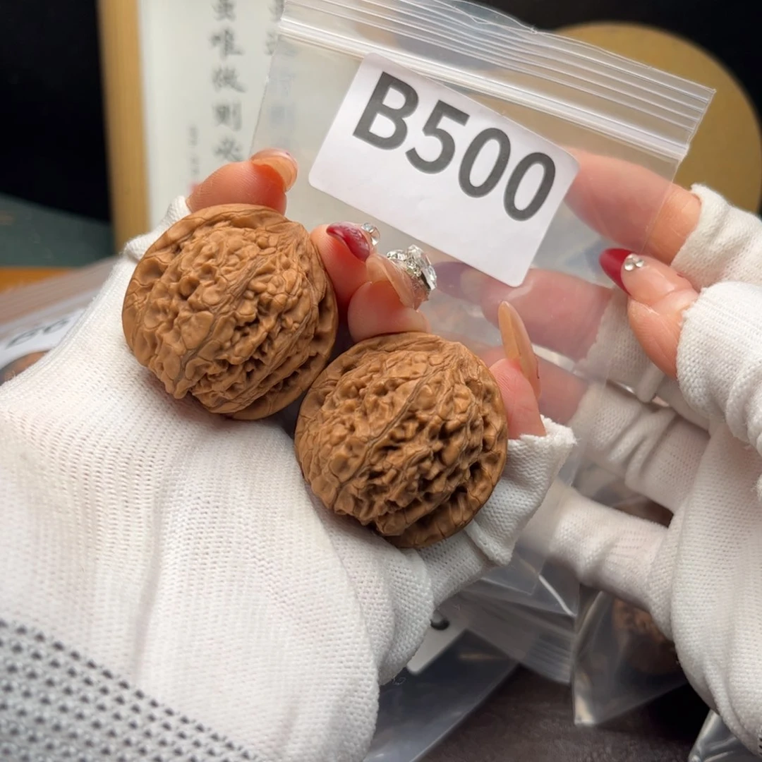 文玩核桃把件37牡丹纹b 500