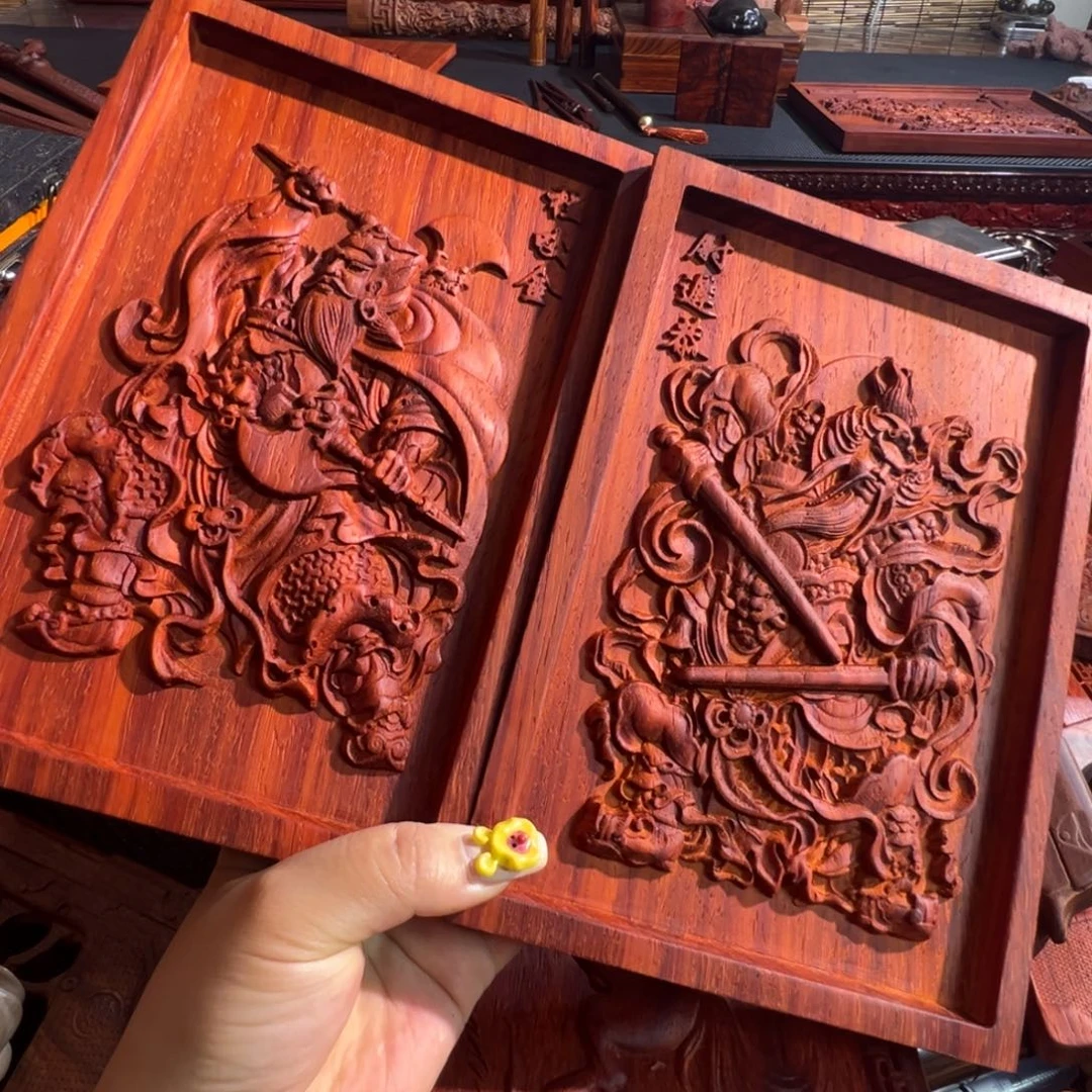 非洲紫檀（红花梨）G****t门神福利价98一对