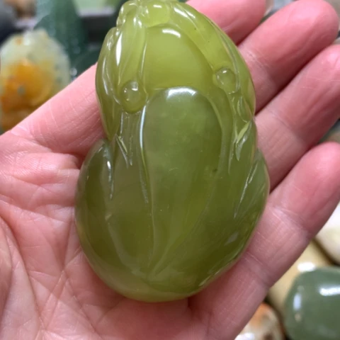 蛇纹石玉未镶嵌手把件