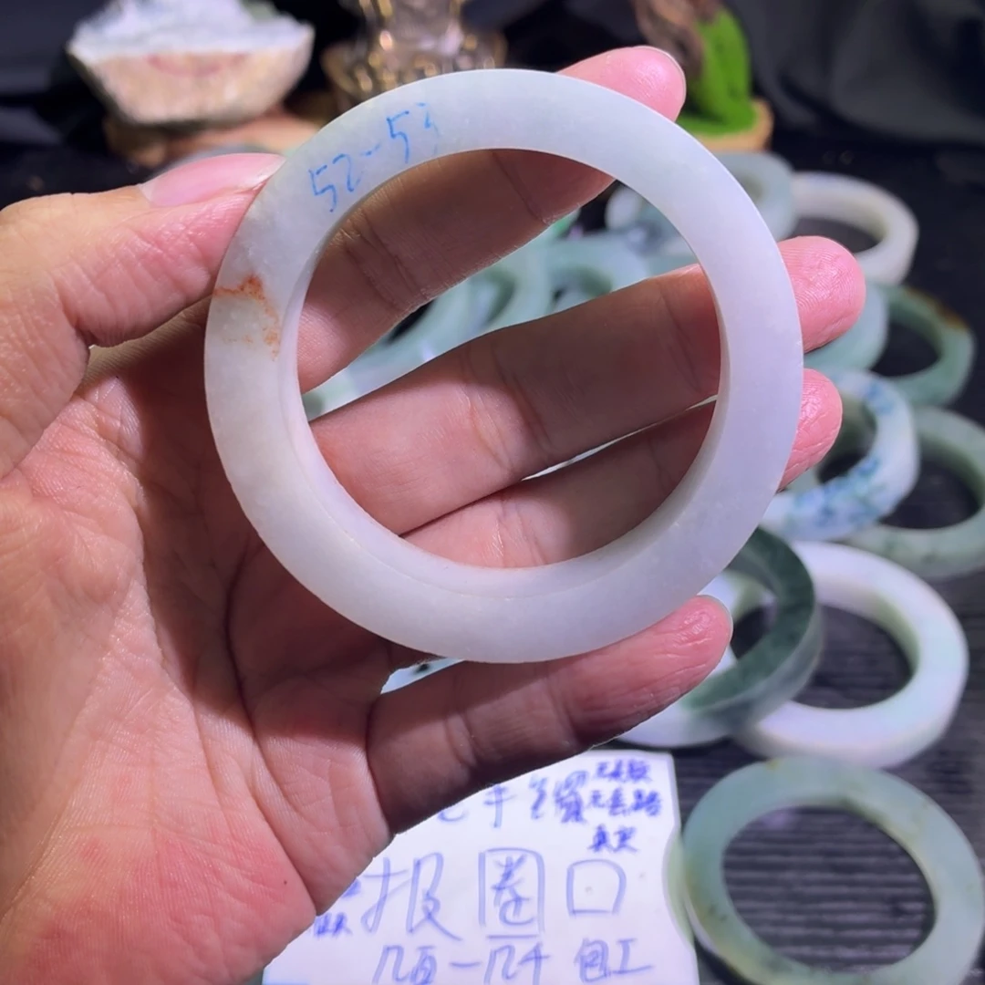 定制翡翠未镶嵌天然翡翠A货毛胚手镯定制