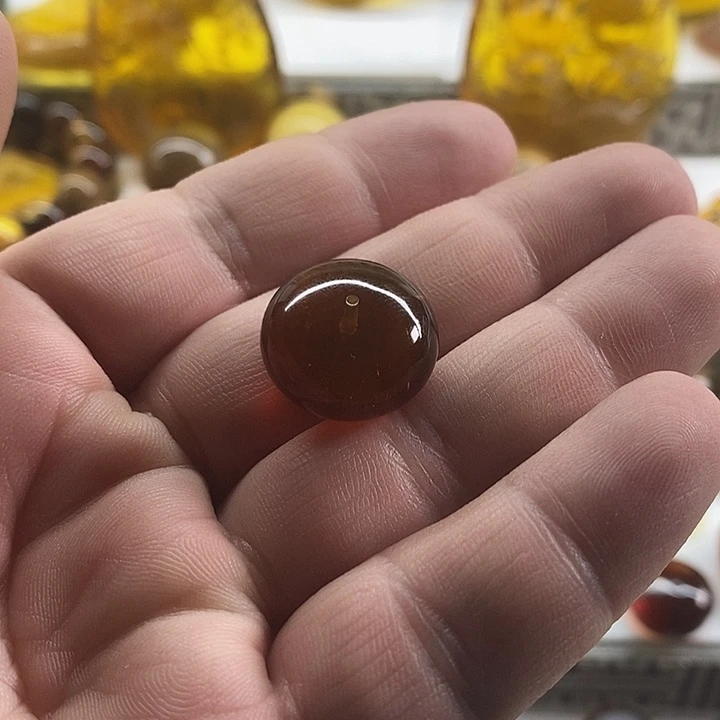 琥珀珠宝奇石未镶嵌无*单珠