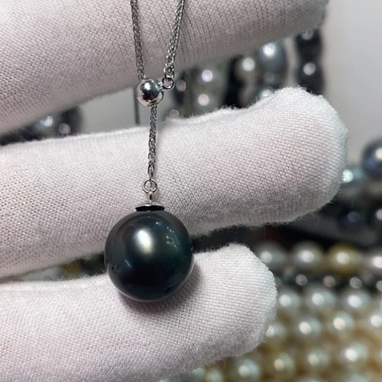 海水珍珠颈饰银S925镶嵌12-13