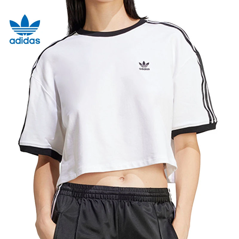 adidas阿迪达斯【环】三叶草女子运动休闲短袖T恤JC8150