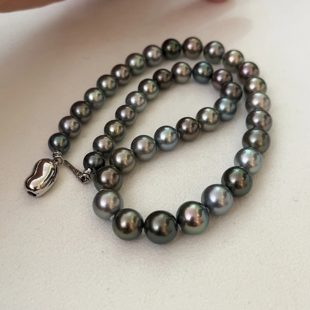 银S925镶嵌颈饰海水珍珠莫兰迪8-11