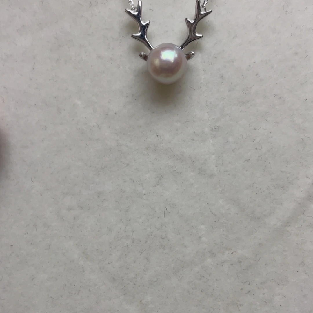 海水珍珠项链银S925镶嵌