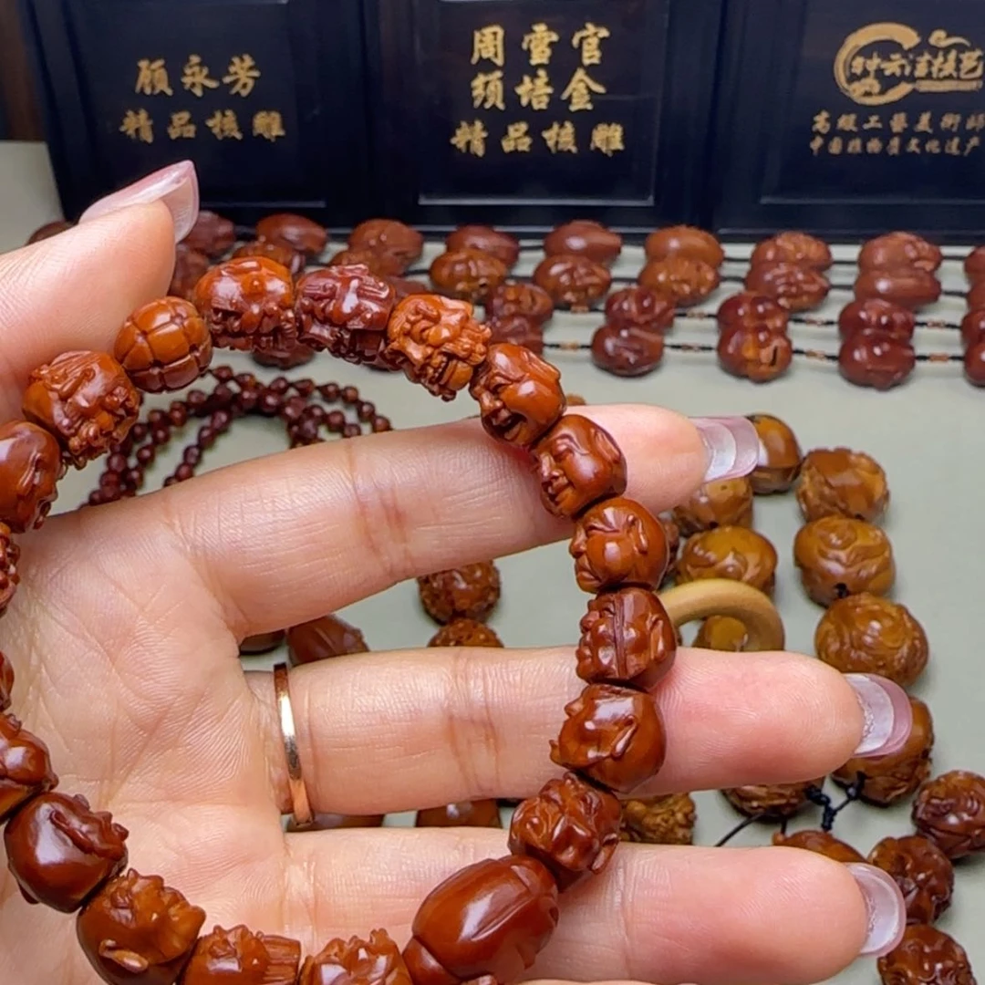 【闪购商品】橄榄核手串/手链达*溜纯手工须派十八罗汉