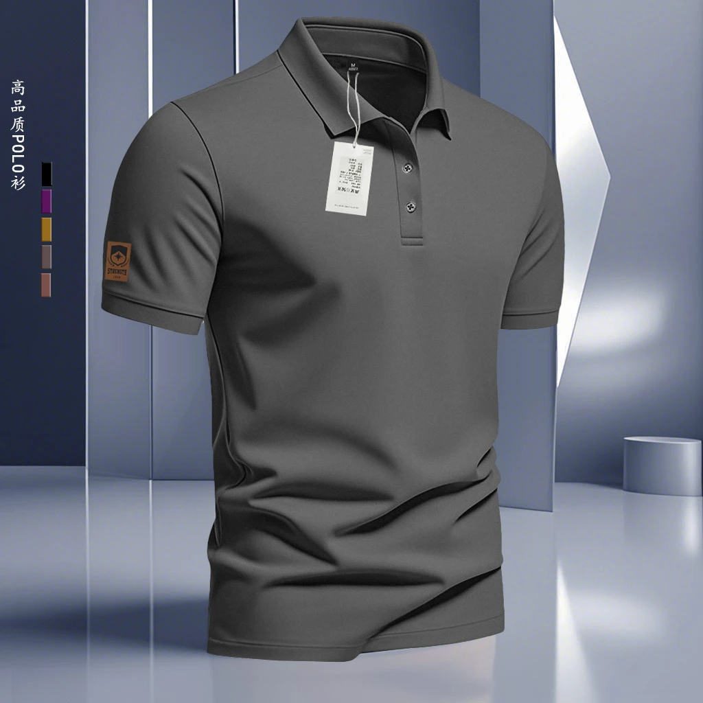 polo衫男款短袖t恤男士上衣商务休闲翻领半袖夏季带领潮流商务t恤