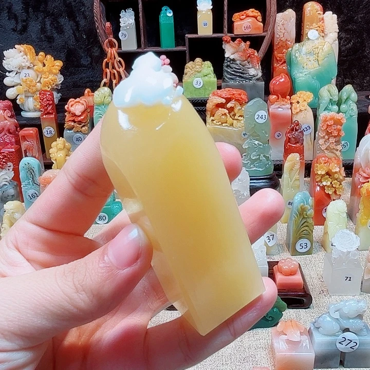 寿山石印石团*延寿山石印章