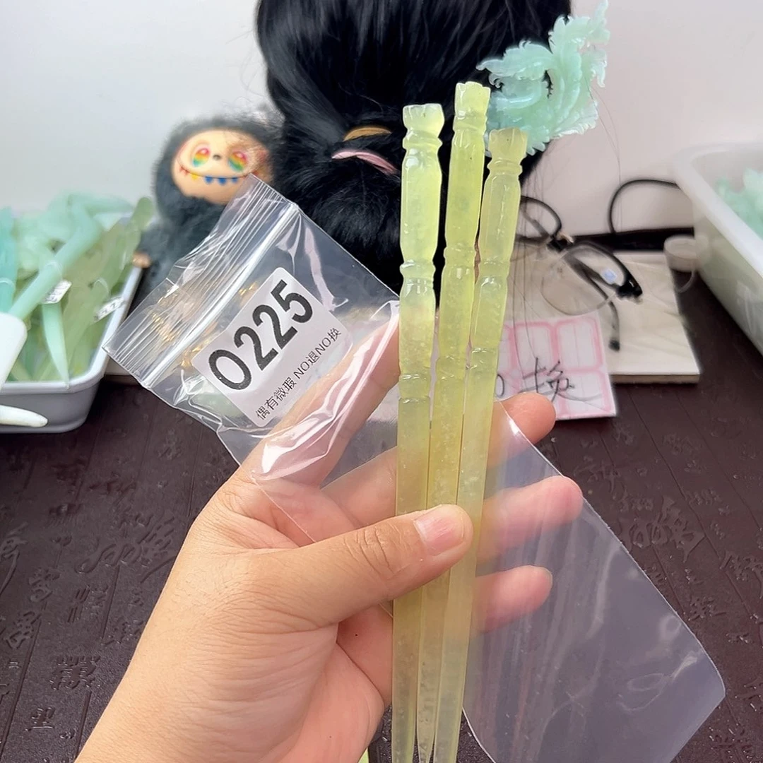 合金蛇纹石玉发饰享**独