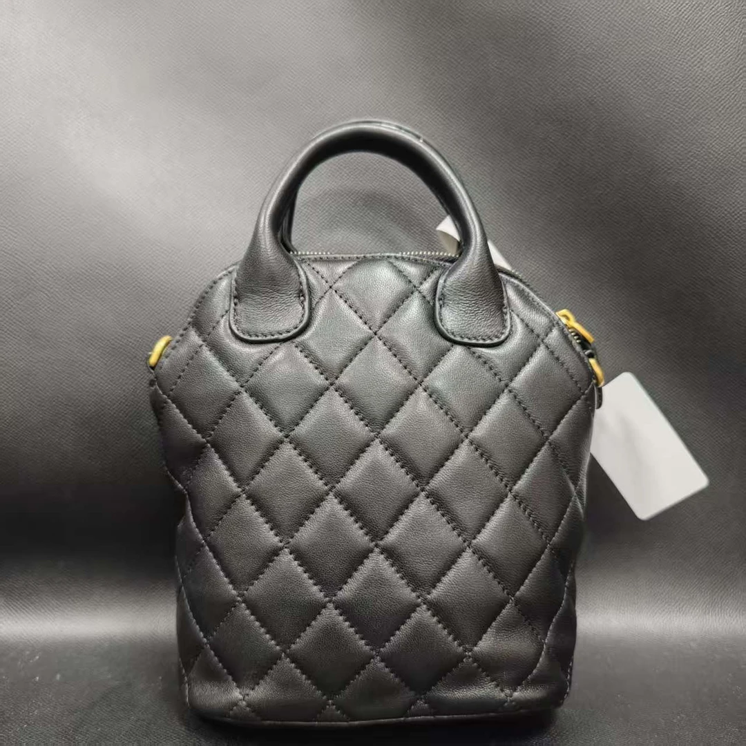 SMVP 高定奢品 时尚真皮新款女包手提包包 0661 黑色拼