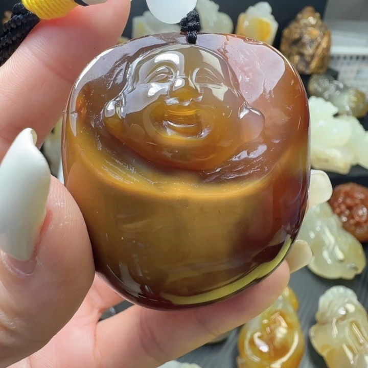 玛瑙/玉髓合金手把件