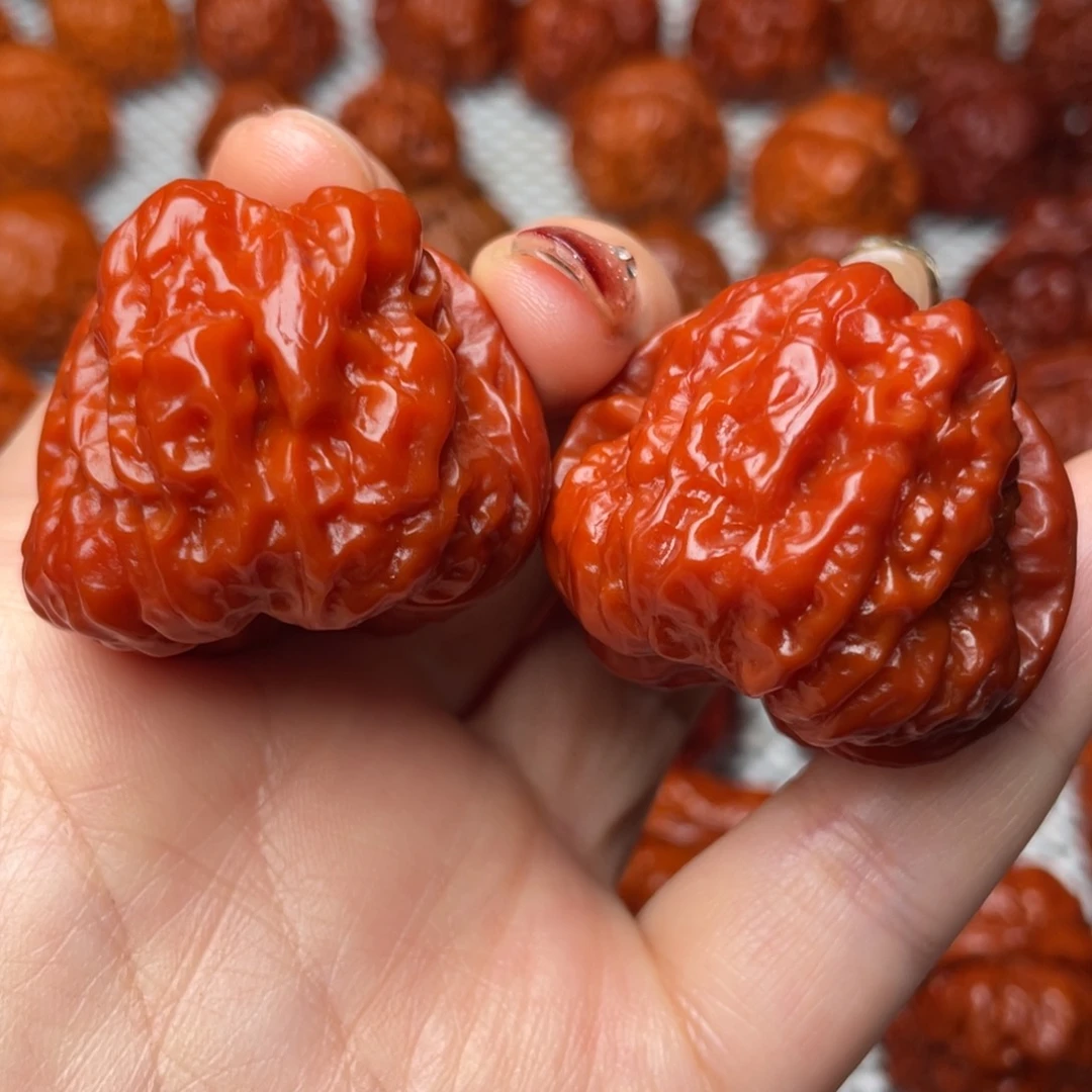 桃核吊坠文玩核桃 手把件 蛤蟆头 38