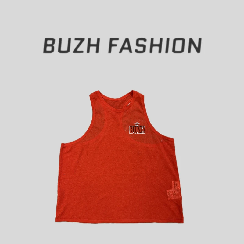 BUZH新款’时尚松弛感穿搭‘针织质感四季款运动风工字背心外搭单穿