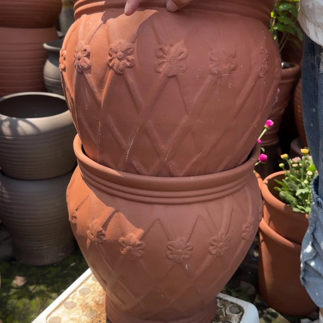 紫砂花盆口28高25宜兴紫砂