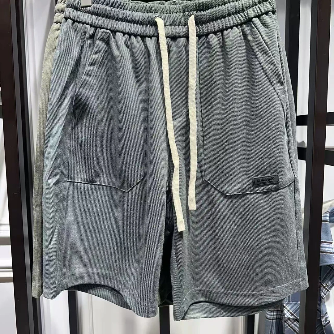 男士夏季五分针织抽绳潮流百搭五分短裤休闲短裤