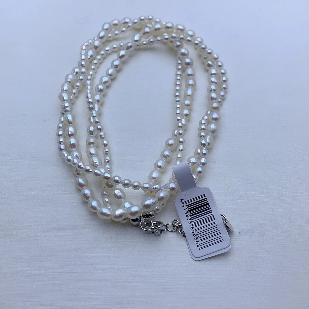 颈饰银S925镶嵌淡水珍珠