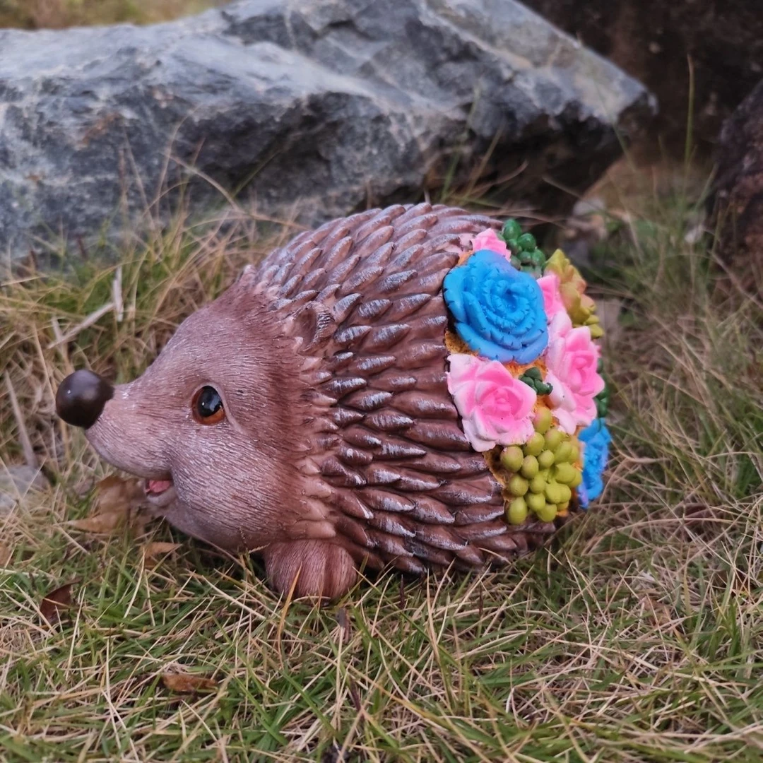 太阳能多肉刺猬仿真动物花园庭院阳台造景田园草坪乡村户外摆件