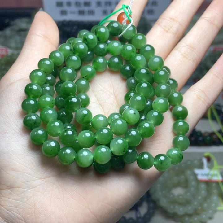 *****和田玉未镶嵌颈饰8mmy