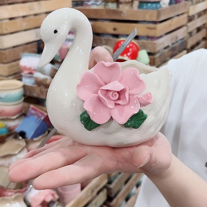 有孔.凑单10元陶瓷花盆发货！