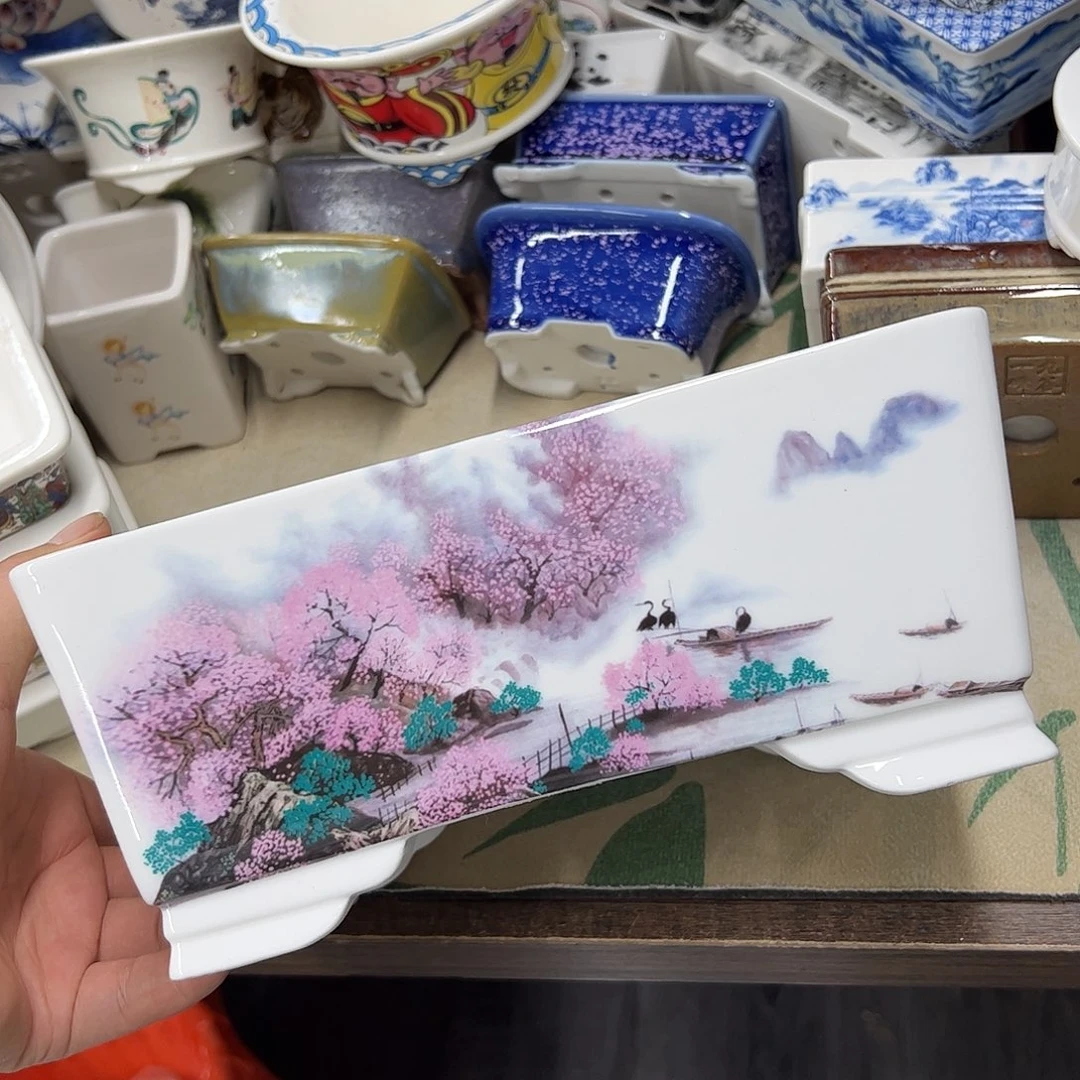 紫砂花盆896号瑕疵23/15/10cm边不直处理介意勿拍