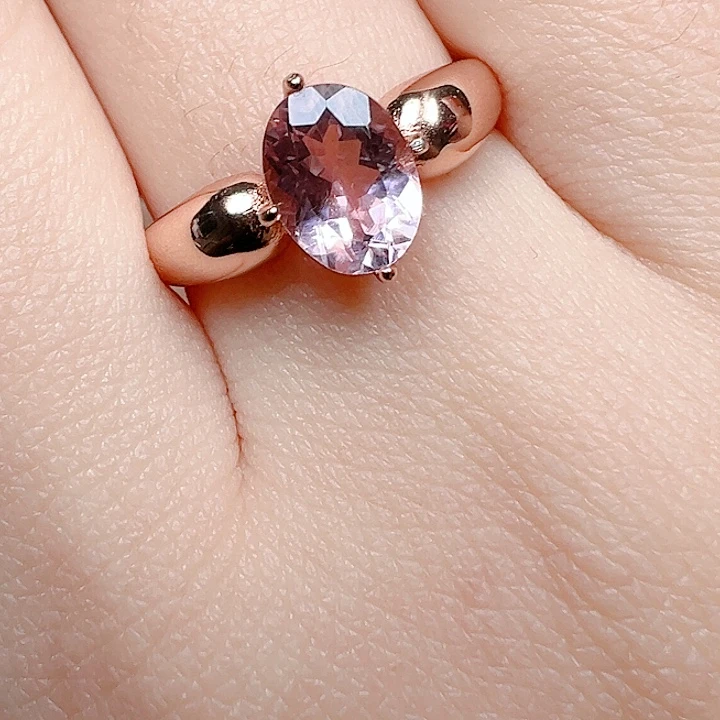 碧玺银S925镶嵌戒指