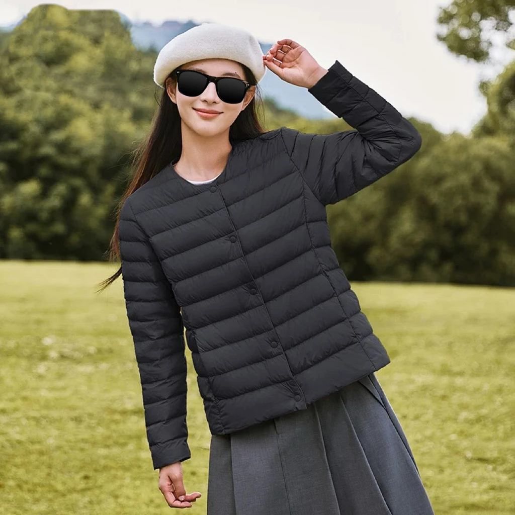 2323新款圆领修身羽绒洋气内穿轻薄衣（衣长59）