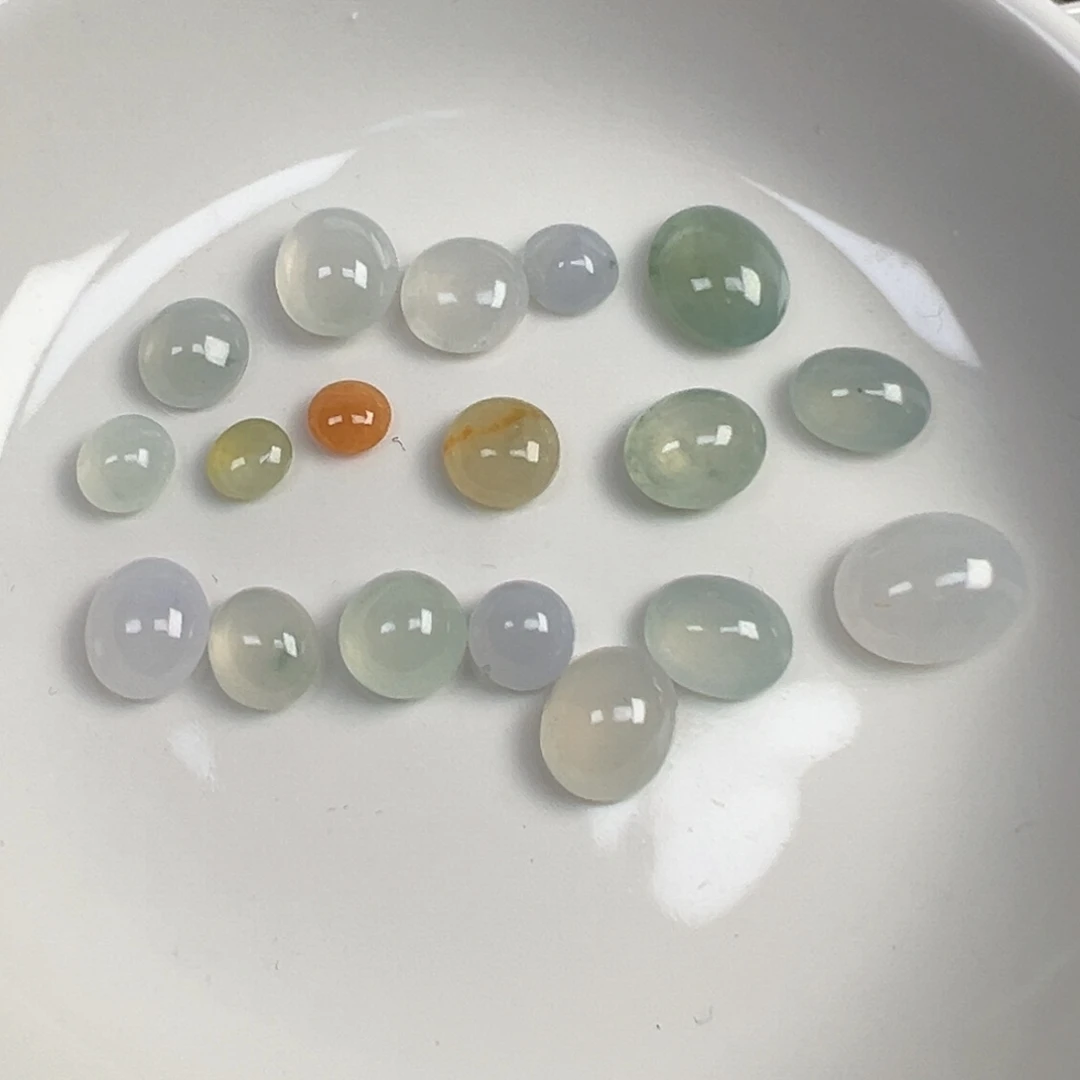 翡翠散珠翡翠蛋面一个可挑