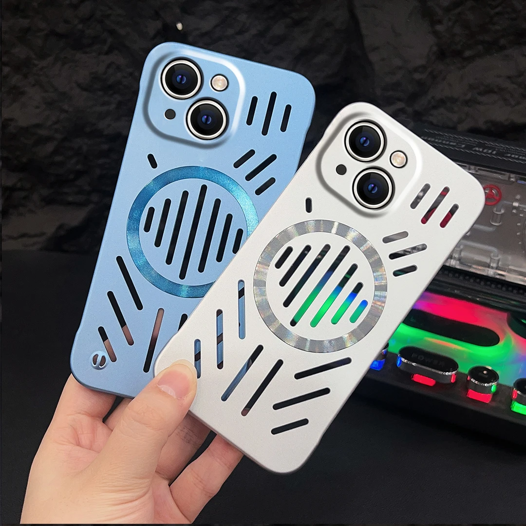 适用苹果16promax手机壳散热无边框iPhone16pro磁吸超薄防摔15pro