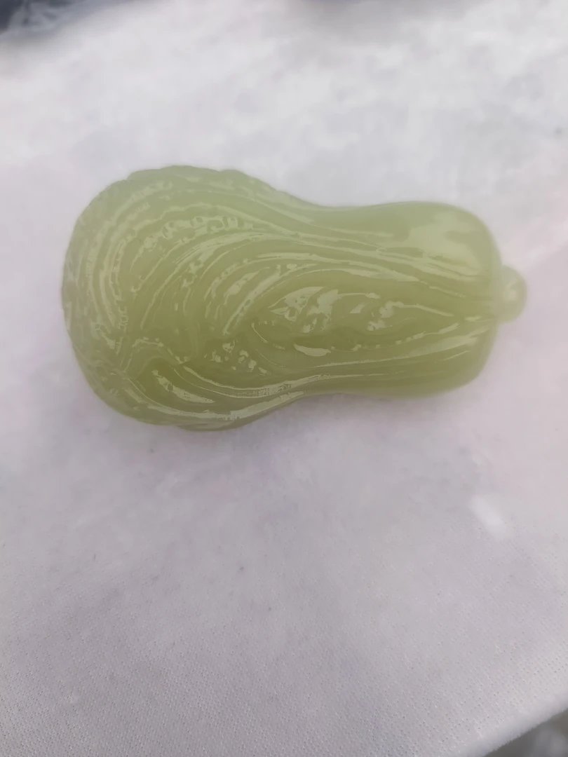 白菜高清白玉石挂件