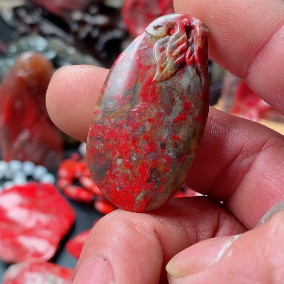 昌化鸡血石用****#昌化鸡血石挂件