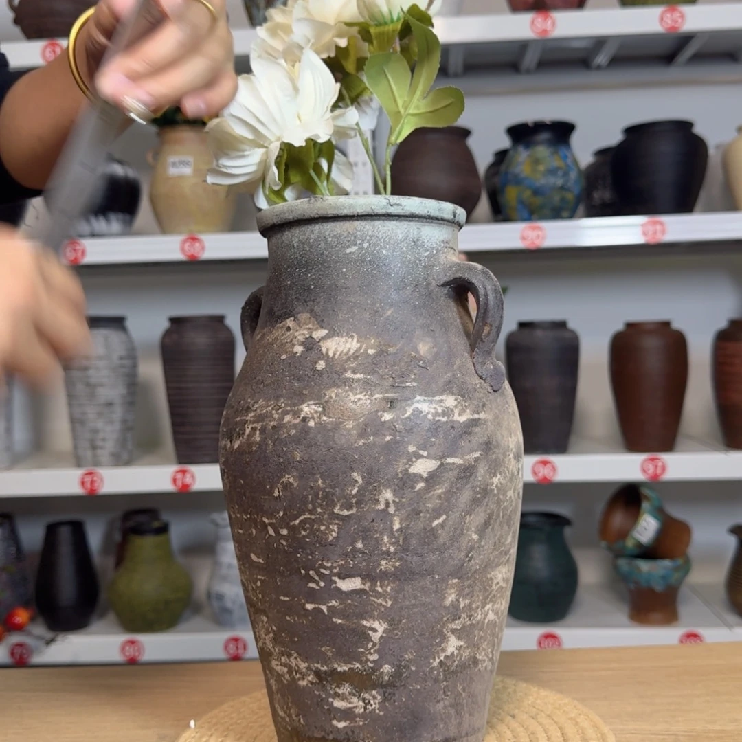 粗陶高度28口径11带孔 （水培下单备注 ）