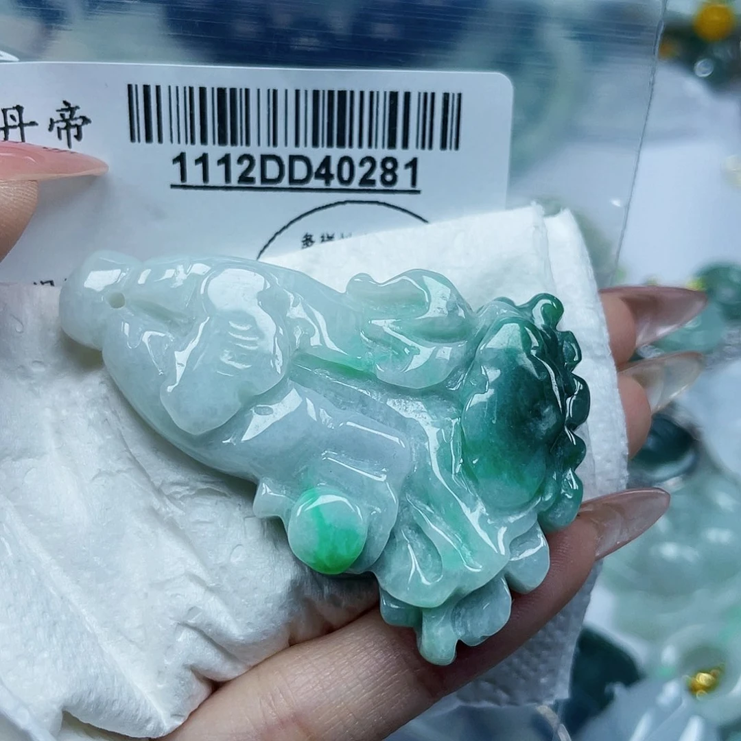 吊坠(不含链)9K金镶嵌翡翠