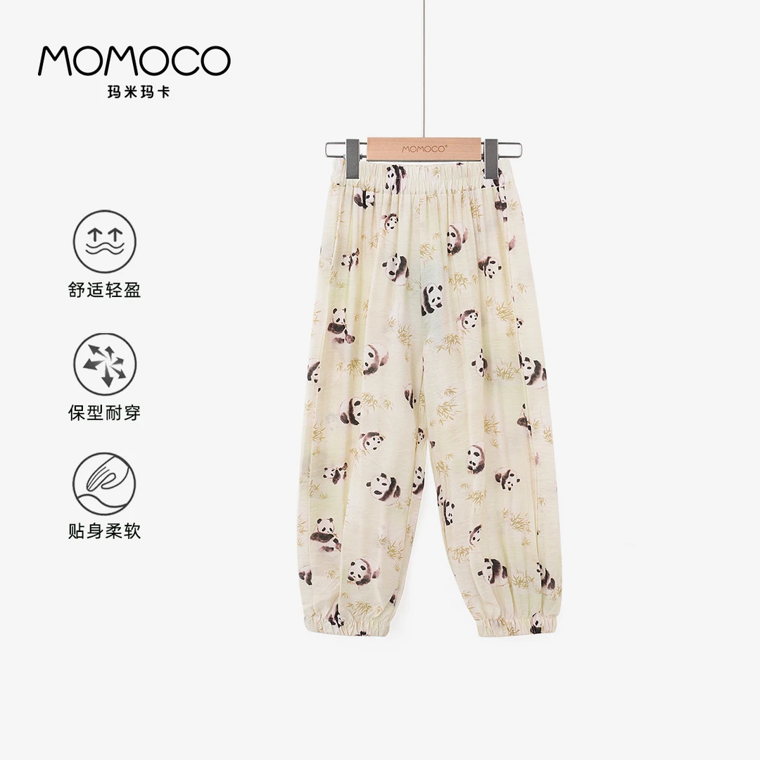 MOMOCO/玛米玛卡夏新款儿童洋气可爱童装熊猫薄款裤子77230354009