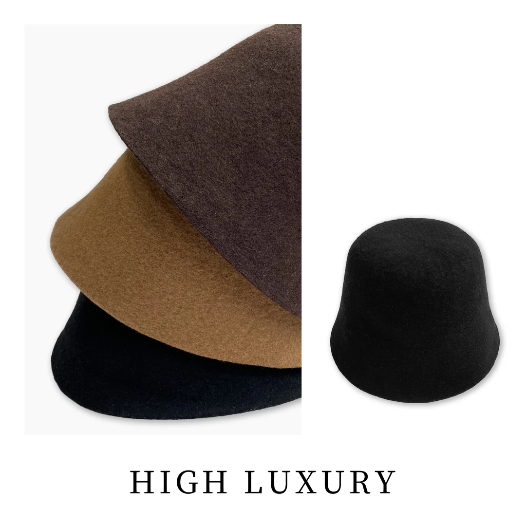 100羊毛桶帽新款女（231194）