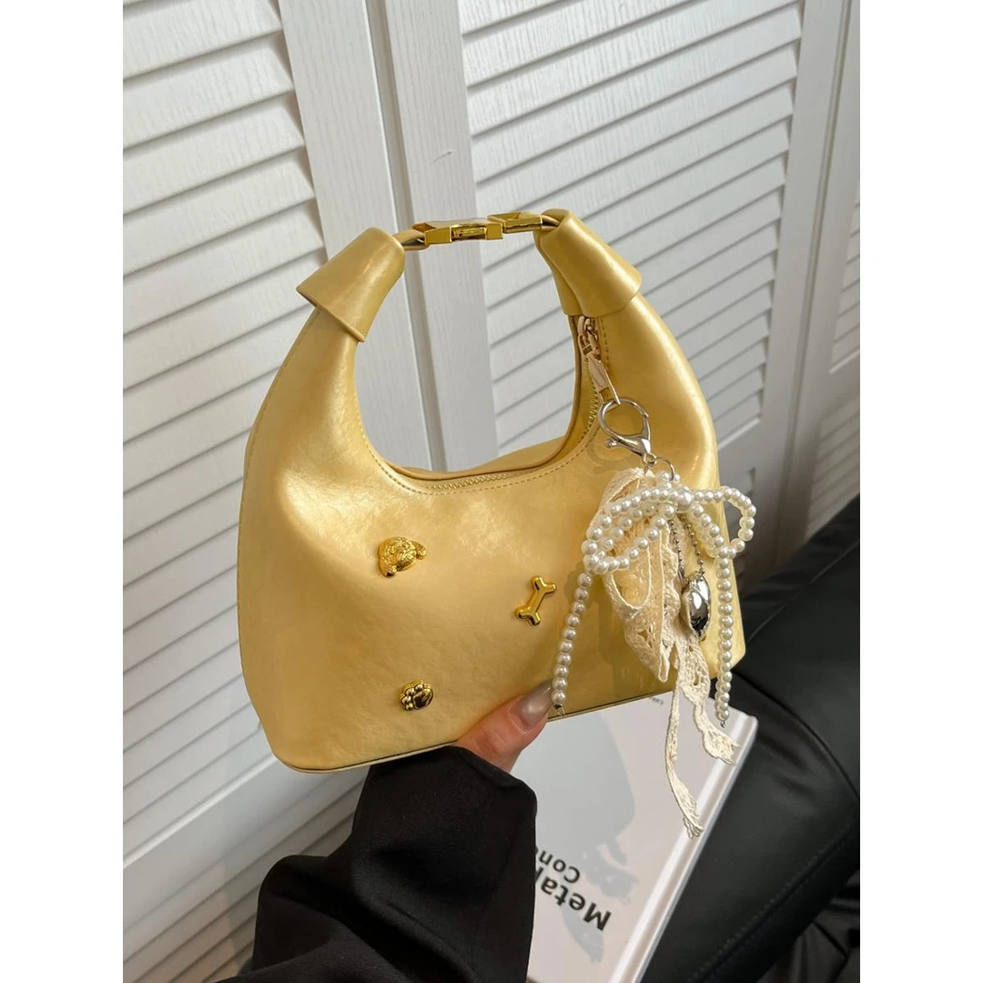 夏季小众设计包包女式2025新款时尚百搭超火斜挎包爆款手提饺子包