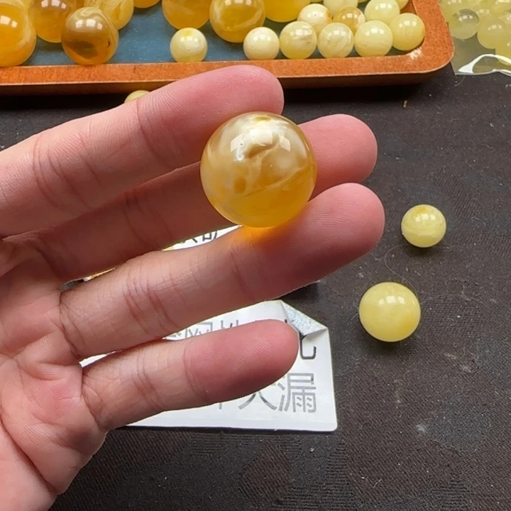 小***橘蜜蜡未镶嵌珠宝奇石天然分单190