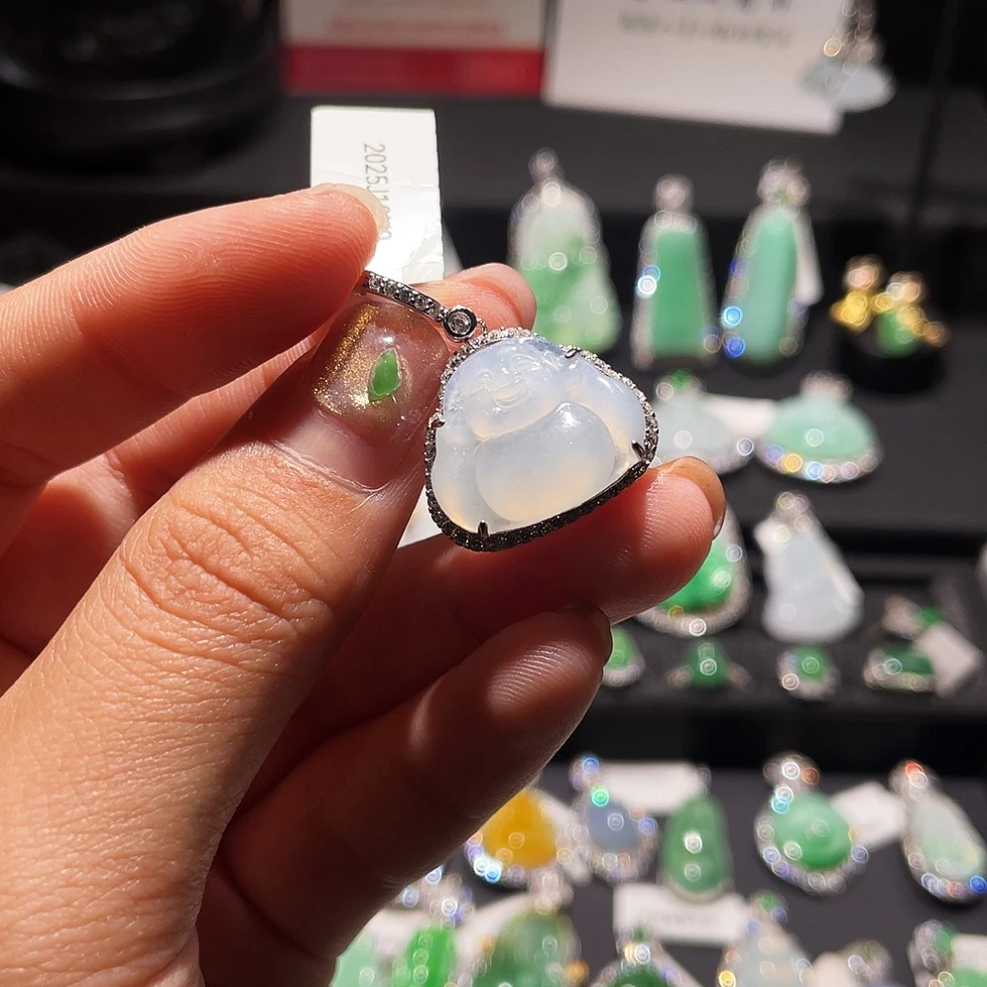 翡翠银S925镶嵌颈饰