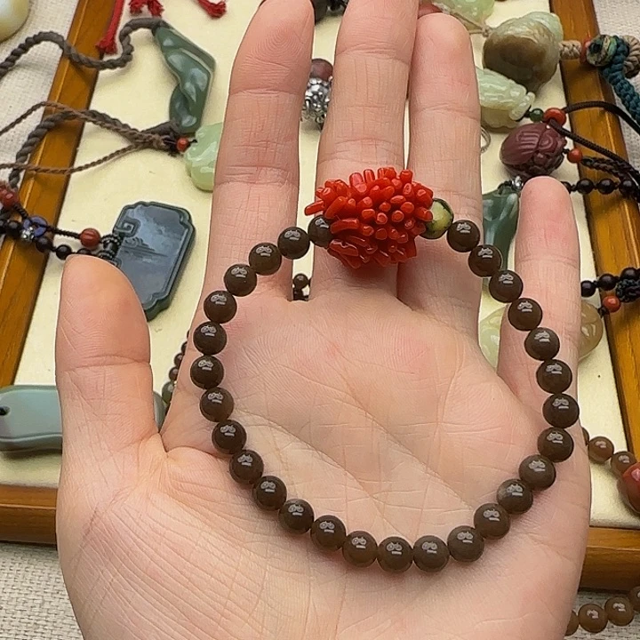 南红玛瑙手链未镶嵌清**月