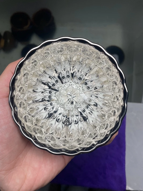 （三绝）冰清玉洁银凤凰茶杯主人杯陶瓷.传统手工制作.匠心传承