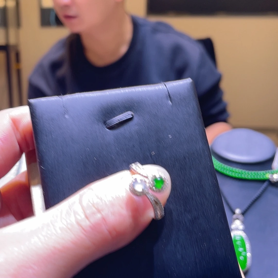 吊坠(不含链)银S925镶嵌翡翠