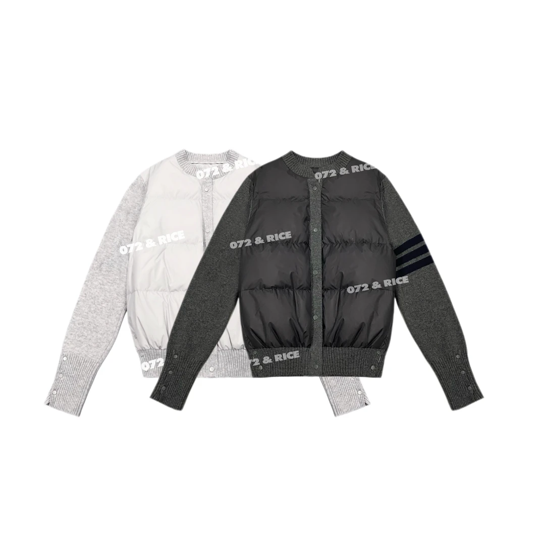 072 & RICE【TB鹅】秋冬休闲羊毛拼接白鹅绒外套 A-32HMS25